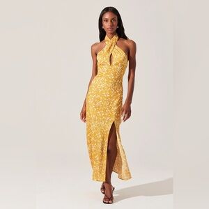 ASTR the Label Marissa Floral Halter Neck Dress